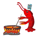 the chef crawfish while he's cooking